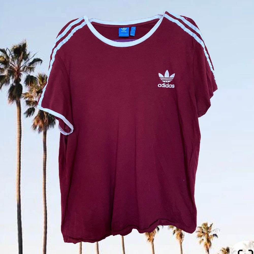 Adidas Red Striped Shirt